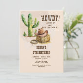 カウボーイウェスタンロデオ誕生日 招待状 (スタンド正面)