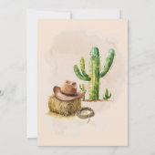 カウボーイウェスタンロデオ誕生日 招待状 (裏面)