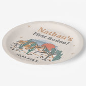 カウボーイウェスタンロデオ1st誕生日 ペーパープレート (アングル)