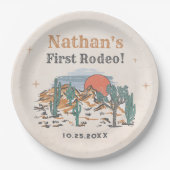 カウボーイウェスタンロデオ1st誕生日 ペーパープレート (正面)