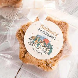 カウボーイウェスタンロデオ1st誕生日 ラウンドシール