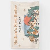 カウボーイウェスタンロデオ1st誕生日 横断幕 (縦)