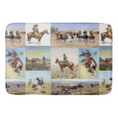 カウボーイウェスタン人気があるアート バスマット (正面)