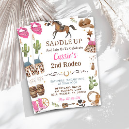 カウボーイウェスタン素朴バースデーパーティーへの招待 招待状