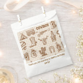 カウボーイウェスタン誕生日パーティーギンガム フェイバーバッグ (クリップ留めされた状態)