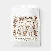 カウボーイウェスタン誕生日パーティーギンガム フェイバーバッグ (正面)