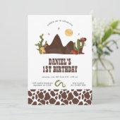 カウボーイウェスタン誕生日招待状 招待状 (スタンド正面)