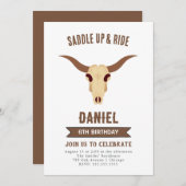 カウボーイウェスタン誕生日招待状 招待状 (正面/裏面)