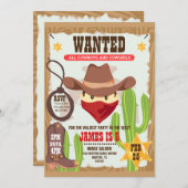 カウボーイウェスタン誕生日招待状 招待状 (正面/裏面)