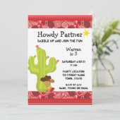 カウボーイウェスタン誕生日招待状 招待状 (スタンド正面)