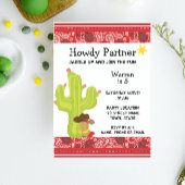 カウボーイウェスタン誕生日招待状 招待状