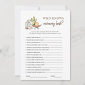 カウボーイウェスタン赤ちゃんシャワーゲーム 招待状 (正面)