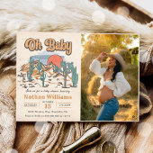 カウボーイウェスタン赤ちゃんシャワー写真 招待状