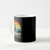 カウボーイウェスタン遠くにロデオホーセック乗馬1 コーヒーマグカップ (正面左)