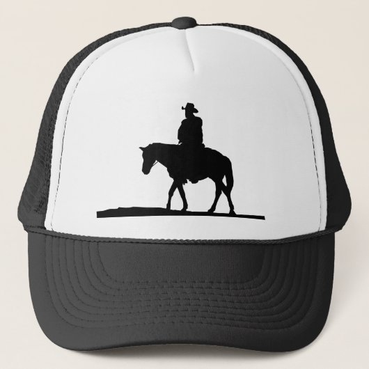 カウボーイウェスタン馬バックライダーシルエット キャップ (正面)