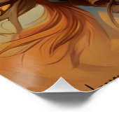 カウボーイウェスタン馬ブルータンコラージュ ポスター (コーナー)