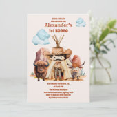 カウボーイウェスタン1歳の誕生日 招待状 (スタンド正面)