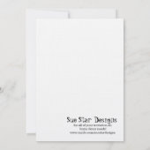 カウボーイウェディングレセプションカード 招待状 (裏面)