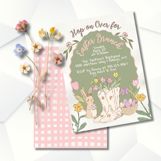 カウボーイウエスタンイースターブランチ卵狩りパーティー 招待状