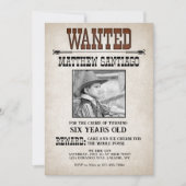 カウボーイウエスタンウォッチング誕生日 招待状 (正面)