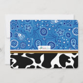 カウボーイウエスタンオールドウェスト誕生日フォト招待状 招待状 (裏面)