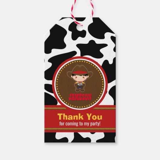 カウボーイウエスタンオールドウェスト誕生日 ギフトタグ (正面)