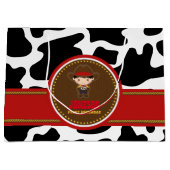 カウボーイウエスタンオールドウェスト誕生日 ラージペーパーバッグ (正面)