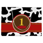 カウボーイウエスタンオールドウェスト誕生日 ラージペーパーバッグ (裏面)