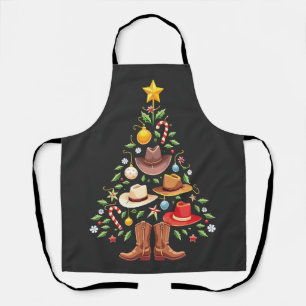 カウボーイウエスタンクリスマスツリーサンタ エプロン
