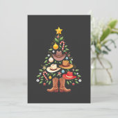 カウボーイウエスタンクリスマスツリーサンタ シーズンカード (スタンド正面)