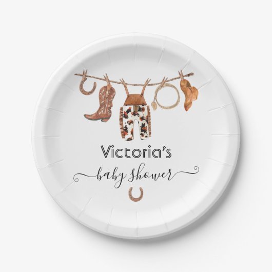 カウボーイウエスタンクローセライン ペーパープレート (正面)