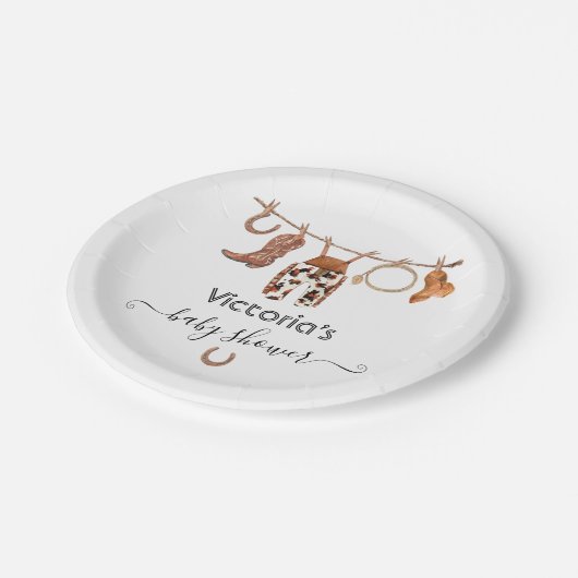 カウボーイウエスタンクローセライン ペーパープレート (アングル)