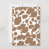 カウボーイウエスタンコーウィドクロセラインベビーシャワーInv 招待状 (裏面)