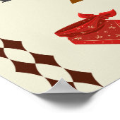 カウボーイウエスタンサロン男の赤ちゃん誕生日ウェルカム ポスター (角)