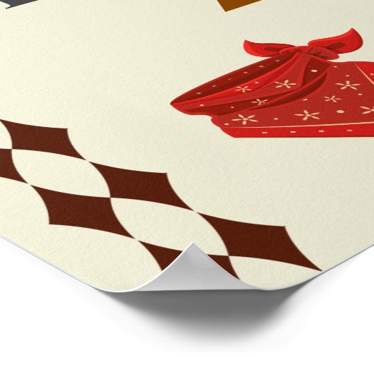 カウボーイウエスタンサロン男の赤ちゃん誕生日ウェルカム ポスター (角)