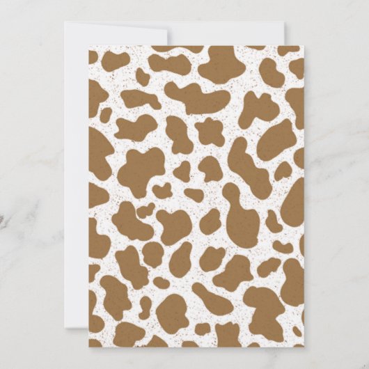 カウボーイウエスタンブラウンプレイドベビーシャワー招待状 招待状 (裏面)