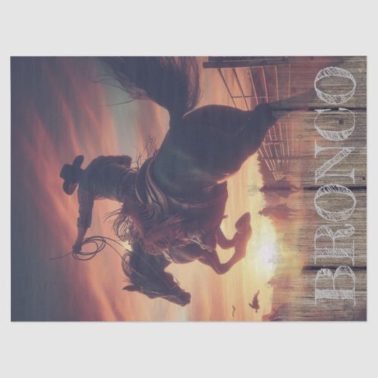 カウボーイウエスタンブロンコホース 薄葉紙 (正面)