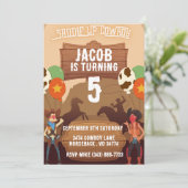 カウボーイウエスタンホース誕生日テーマインビタオン 招待状 (スタンド正面)