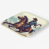 カウボーイウエスタンホース誕生日 ペーパープレート (傾斜あり)