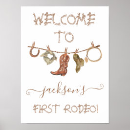 カウボーイウエスタンボーイクロセスライン1stロデオ ポスター