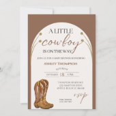 カウボーイウエスタンボーイベビーシャワー招待状 招待状 (正面)