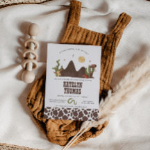 カウボーイウエスタンボーイベビーシャワー招待状