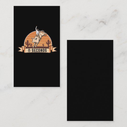 カウボーイウエスタンライダーブルライディング8秒 名刺 (正面/裏面)