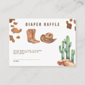 カウボーイウエスタンロデオオムツラッフルチケット エンクロージャーカード (正面)