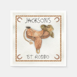 カウボーイウエスタンロデオサドル スタンダードカクテルナプキン