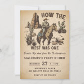 カウボーイウエスタンロデオワイルドウェスト誕生日招待状 招待状 (正面)