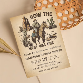 カウボーイウエスタンロデオワイルドウェスト誕生日招待状 招待状