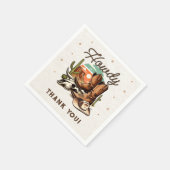 カウボーイウエスタンロデオ誕生日キッズ スタンダードカクテルナプキン (角)