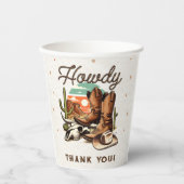 カウボーイウエスタンロデオ誕生日キッズ 紙コップ (正面)