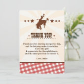 カウボーイウエスタンロデオ誕生日サンキューカード サンキューカード (スタンド正面)